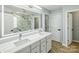 Modern bathroom with double vanity and large shower at 5726 Cactus Valley Rd # 238, Charlotte, NC 28277