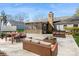 Backyard patio with outdoor furniture and an outdoor bar at 11828 Mirror Lake Dr, Charlotte, NC 28226