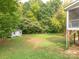 Spacious backyard with shed and wooded area at 1204 Allenbrook Dr, Charlotte, NC 28208