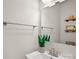 Bathroom featuring a mirror, gray walls, and a white countertop with modern faucet at 122 Lanyard Dr # C, Mooresville, NC 28117