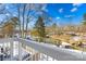 Stunning lake view from deck; snow on the ground at 126 Abbey Ln, Mount Gilead, NC 27306