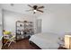 Cozy bedroom with a twin bed and built-in shelving at 13303 Hyperion Hills Ln, Charlotte, NC 28278