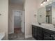 Double vanity bathroom with a large mirror and separate shower at 138 Augusta Ln, Shelby, NC 28150