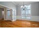 Spacious dining room with hardwood floors and chandelier at 138 Augusta Ln, Shelby, NC 28150