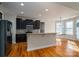 Open concept kitchen with breakfast nook and hardwood floors at 138 Augusta Ln, Shelby, NC 28150