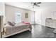 Bedroom with ceiling fan and double doors at 2008 Fallondale Rd, Waxhaw, NC 28173