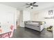 Bedroom with daybed, desk and ceiling fan at 2008 Fallondale Rd, Waxhaw, NC 28173