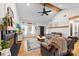 Bright living room with hardwood floors and fireplace at 214 Heather Glen Ln, Belmont, NC 28012