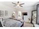 Bright bedroom with a comfortable bed and built-in TV at 217 Ridge Reserve Dr, Lake Wylie, SC 29710