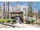 Wooden gazebo with deck overlooking a lake at 217 Ridge Reserve Dr, Lake Wylie, SC 29710