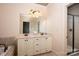 Elegant bathroom with double vanity, a soaking tub and shower at 2324 Ryan Conley Ct, Gastonia, NC 28056