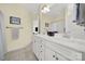 Clean bathroom with double vanity and tile flooring at 3024 Ambleside Dr, Fort Mill, SC 29707