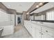 Elegant bathroom with double vanity and walk-in shower at 3024 Ambleside Dr, Fort Mill, SC 29707