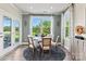 Bright dining area with large windows and seating for six at 312 Coronado Ave, Matthews, NC 28104