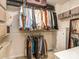 Walk-in closet with ample shelving and hanging space at 3203 Morgan Clark Rd, Charlotte, NC 28208