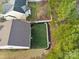 Aerial view of a house with a landscaped backyard and a partially visible neighbor's house at 3366 Table Rock Dr, Gastonia, NC 28052