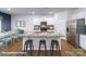 Modern kitchen with white cabinets, granite countertops, and an island at 3929 Coleman Dr, Charlotte, NC 28215