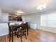 Eat-in kitchen with dark wood cabinets and granite countertops at 4529 Esmeralda Dr, Charlotte, NC 28269