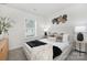 Well-lit bedroom with a plush bed and stylish wall art at 478 Berryman Rd, Rock Hill, SC 29732