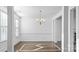 Formal dining room with hardwood floors and chandelier at 507 Bearbrook Ln, Gastonia, NC 28052