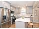 Modern kitchen with stainless steel appliances and quartz countertops at 532 Scaleybark Rd, Charlotte, NC 28209