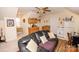 Cozy bonus room with kitchenette and leather sofa at 219 Society Rd, Statesville, NC 28625