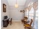 Home office with built-in desk and large window at 219 Society Rd, Statesville, NC 28625