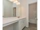 Clean bathroom with single sink vanity and tub shower combo at 2230 Catawba Trace Dr, Catawba, NC 28609