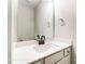 Stylish powder room with modern fixtures, a sleek vanity, and a large mirror at 5108 Verona Rd # 94, Charlotte, NC 28213
