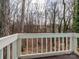 Deck overlooking wooded backyard at 521 Mountainview Dr, Charlotte, NC 28270