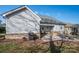 Backyard patio with fire pit and seating area at 102 Lake George Dr, Shelby, NC 28152