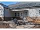 Backyard patio with fire pit and seating area at 102 Lake George Dr, Shelby, NC 28152