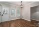 Bright dining area with hardwood floors and chandelier at 102 Lake George Dr, Shelby, NC 28152