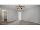 Primary bedroom with ceiling fan and access to bathroom at 110 Creekside Dr, Fort Mill, SC 29715