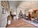 Formal dining room with hardwood floors and antique furniture at 1380 Secret Path Dr, Fort Mill, SC 29708