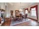 Elegant dining room with hardwood floors and chandelier at 1380 Secret Path Dr, Fort Mill, SC 29708