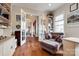 Home office with built-in shelving and French doors at 1380 Secret Path Dr, Fort Mill, SC 29708