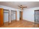 Main bedroom with double closets and hardwood floors at 218 Kingsway Cir, Charlotte, NC 28214