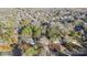 Aerial view of the neighborhood showing surrounding homes and landscape at 2512 Heathershire Ln, Matthews, NC 28105