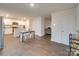 Modern kitchen with white cabinets, granite countertops, and an island at 2643 Idared Dr, Dallas, NC 28034