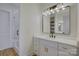 Modern bathroom features a frameless shower and a sleek vanity at 2712 Yellow Bell Way, Monroe, NC 28112