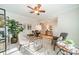 Home office with hardwood floors and a view to the entryway at 3101 Elmwood Dr, Monroe, NC 28110