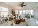 Spacious living room showcasing a neutral color palette, comfortable seating, and large windows at 3101 Elmwood Dr, Monroe, NC 28110