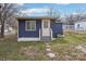 Small dark blue building with white door and steps at 503 Birch St, Lowell, NC 28098