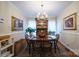 Formal dining room with wood table, chandelier, and built-in hutch at 535 Tyson St, Charlotte, NC 28209