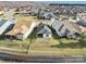 Aerial view of three homes with screened porches and yards at 6297 Raven Rock Dr, Denver, NC 28037