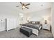 Main bedroom with plush carpet and en-suite bathroom access at 6297 Raven Rock Dr, Denver, NC 28037