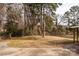 Spacious backyard with mature trees and grassy area at 7445 Briardale Dr, Charlotte, NC 28212