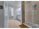 Bathroom with shower and access to other rooms at 7822 Meridale Forest Dr, Charlotte, NC 28269