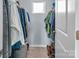 Spacious walk-in closet with ample hanging space at 7822 Meridale Forest Dr, Charlotte, NC 28269